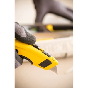 Stanley 0-10-778, Cutter cu lama retractabila FatMax, 180mm + 5 lame trapezoidale 19mm - Img 3