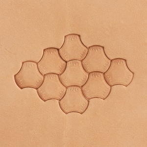 Stanta de embosare din alama, model tri-weave traditional (Traditional Triweave) - Tandy Leather 8900-15 - Img 2