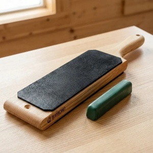 Strop din piele cu doua fete BeaverCraft LS1P1 (380 mm, 230x80 mm) cu pastă de polisat - Img 7