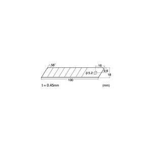 BL-2300 Set 100 lame cutter segmentate de tip L- 18mm, NT Cutter - Img 3