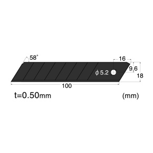 BL-51P Set 50 lame cutter segmentate negre Heavy Duty de tip L- 18mm, NT Cutter - Img 5