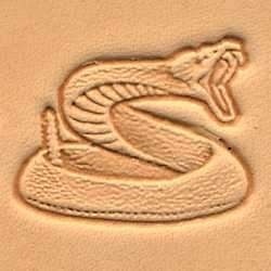 Cap de stanta de embosare 3D Craftool, model sarpe cu clopotei (Rattlesnake) - Tandy Leather 88318-00 - Img 2