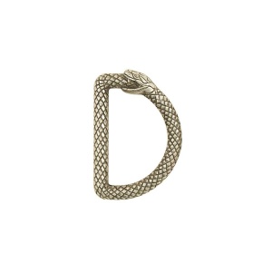 Inele D Infinity Snake (Ouroboros), argintiu antic, fara nichel - Tandy Leather - Img 4