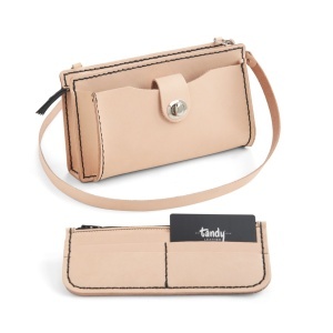 Kit geanta crossbody Erica din piele Tandy Leather, cu portofel asortat