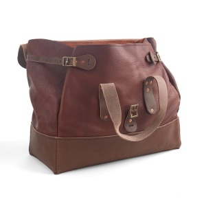 Kit geanta de voiaj Bison din piele maro Tandy Leather, 48 x 38 x 20 cm