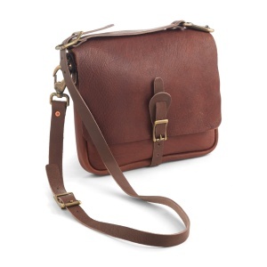 Kit geanta postas Bison din piele maro Tandy Leather, 31,7 x 28 cm - imagine 4