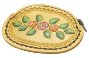 Kit portmoneu cu fermoar din piele Tandy Leather, 10 x 7 cm - Img 3