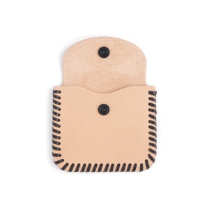 Kit portmoneu mic pentru maruntis din piele moale Tandy Leather, cu capsa - Img 6