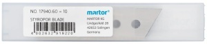 Lame pentru polistiren Martor nr. 17940, inox, set 10 buc