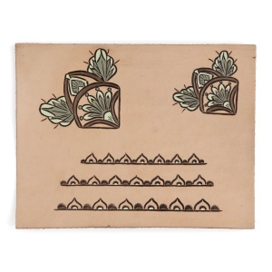 Sablon reutilizabil Craftaid, model Art Deco 2 (Art Deco 2) pentru modelaj piele - Tandy Leather 76648-00 - Img 3