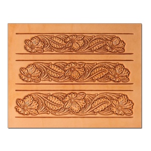 Sablon reutilizabil Craftaid, model curea florala nr. 2 (Floral Belt) pentru modelaj piele - Tandy Leather 76622-00 - Img 5