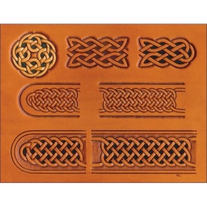 Sablon reutilizabil Craftaid, model curea si catarama celtica (Celtic Belt & Buckle) pentru modelaj piele - Tandy Leather 76611-00 - Img 3