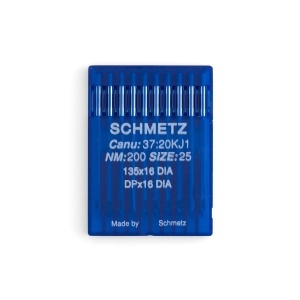 Set 10 ace Schmetz 135x pentru masini de cusut piele, marime ata 207, varf diamant - Tandy Leather 3789-67