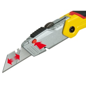Stanley 0-10-825, Cutter FatMax pliabil cu lama retractabila, 160mm + 3 lame trapezoidale 62mm - Img 7