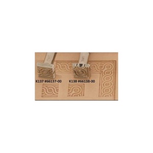 Stanta de margini embosare Craftool K138 (impletitura, colt) pentru piele - Tandy Leather 66138-00 - Img 2