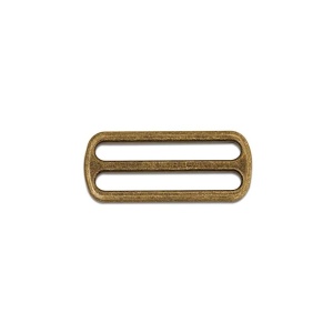 Trecatoare dubla 1909 (strap slide) pentru curele de 38 si 51 mm, alama antica - Tandy Leather - Img 5