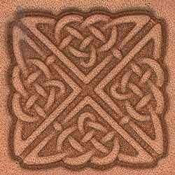 Cap de stanta de embosare 3D Craftool, model celtic patrat (Square Celtic) - Tandy Leather 8538-00 - Img 2