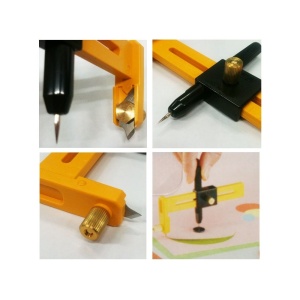 Cutter compas pentru taiere circulara OLFA CMP-1 Japonia, diametru 1 - 15 cm - Img 3