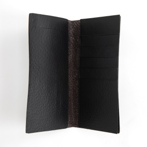 Interior de portofel Roper din piele neagra Tandy Leather, cu buzunare pentru carduri si bani - imagine 3