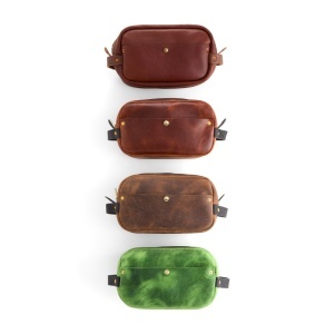 Kit trusa de toaleta Bison din piele Tandy Leather, 28 x 15 x 15 cm - imagine 2