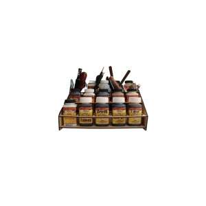 Organizator scule de pielarie din placaj de cedru – 43 compartimente (32.3 x 20.7 cm) - Img 2