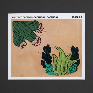 Sablon reutilizabil Craftaid, model cactusi 1 (Cacti 1) pentru modelaj piele - Tandy Leather 76651-00