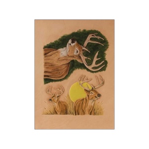 Sablon reutilizabil Craftaid, model cerb (fauna salbatica) (Wildlife Deer) pentru modelaj piele - Tandy Leather 76643-00 - Img 4