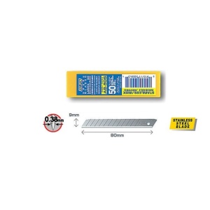 Set 50 lame inox 9 mm OLFA AB-50S Japonia, pentru folie geam si colantari - Img 2