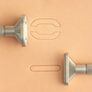 Set de 2 stante de embosare Craftool Make-Your-Own pentru model border chainlink (lant de margine) - Tandy Leather 69095-00 - Img 3