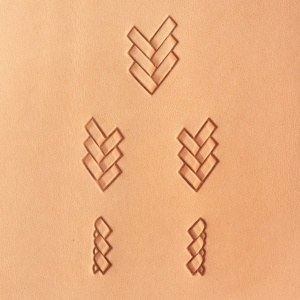 Set de 5 stante de embosare Craftool Make-Your-Own pentru model belt weave (impletitura de curea) - Tandy Leather 69075-00