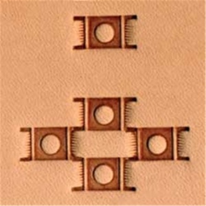 Stanta de embosare piele Craftool X595 (basketweave cerc centru) - Tandy Leather 6595-00 - Img 2