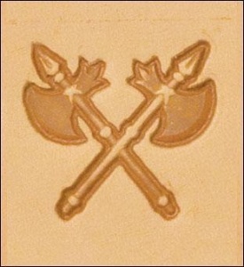 Cap de stanta de embosare 3D Craftool, model lame incrucisate (Crossed Blades) - Tandy Leather 8566-00 - Img 2