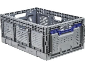 Cutie de depozitare Industrial 60 x 40 x 26 cm, gri/albastru