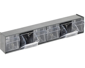 Cutie organizator industrial cu 6 recipiente transparente 600 x 113 x 75 mm - Img 5