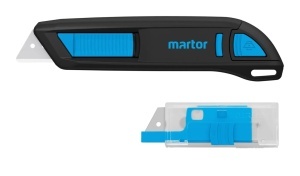 Cutter de siguranta Martor Secunorm 300 30000110 cu lama trapezoidala nr. 65232, blister