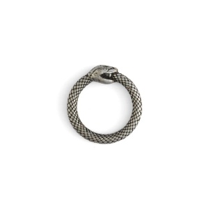 Inele O Infinity Snake (Ouroboros), argintiu antic, fara nichel - Tandy Leather - Img 4