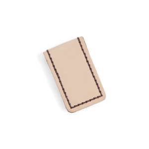 Kit clip magnetic pentru bani din piele Tandy Leather, cu interior maro, 4,9 x 7,6 cm