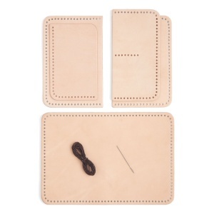 Kit port-pasaport din piele vegetala Tandy Leather, 14,6 x 10 cm - imagine 5