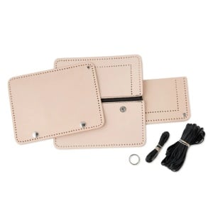 Kit portofel Biker cu lant din otel, din piele vegetala Tandy Leather, 17,8 x 9,8 cm - Img 3