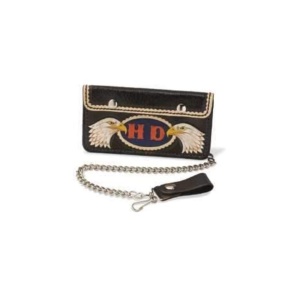 Kit portofel Biker cu lant din otel, din piele vegetala Tandy Leather, 17,8 x 9,8 cm - Img 8