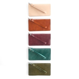 Kit portofel mare Gibson din piele Tandy Leather, cu fermoar si bareta de mana