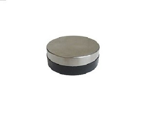 Nicovala rotunda din otel inoxidabil pentru pielarie | 75 x 27 mm cu baza din cauciuc (530 g) - Img 3