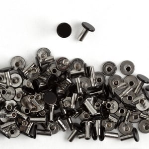 Nituri tubulare negru lucios sau inox, set 100 buc - Tandy Leather - imagine 8