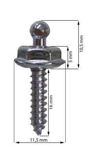 Parte inferioara surub 16 x 4,2 mm pentru sisteme de fixare LOXX, diverse finisaje - Img 3