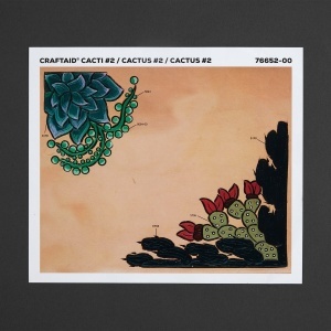 Sablon reutilizabil Craftaid, model cactusi 2 (Cacti 2) pentru modelaj piele - Tandy Leather 76652-00