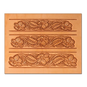 Sablon reutilizabil Craftaid, model curea florala nr. 2 (Floral Belt) pentru modelaj piele - Tandy Leather 76622-00 - Img 4