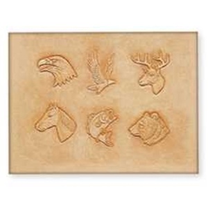 Sablon reutilizabil Craftaid, model natura (aer liber) (Outdoors) pentru modelaj piele - Tandy Leather 76520-00 - Img 3