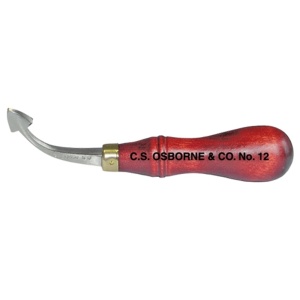 Scula pentru indoit si modelat piele C.S. Osborne Single Tickler No. 12-1 - Img 2