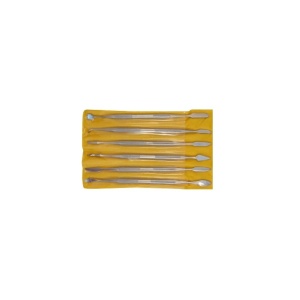 Set 6 spatule pentru modelaj si sculptura in piele naturala | Inox (16 cm) - Img 3