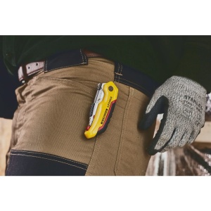 Stanley 0-10-825, Cutter FatMax pliabil cu lama retractabila, 160mm + 3 lame trapezoidale 62mm - Img 11